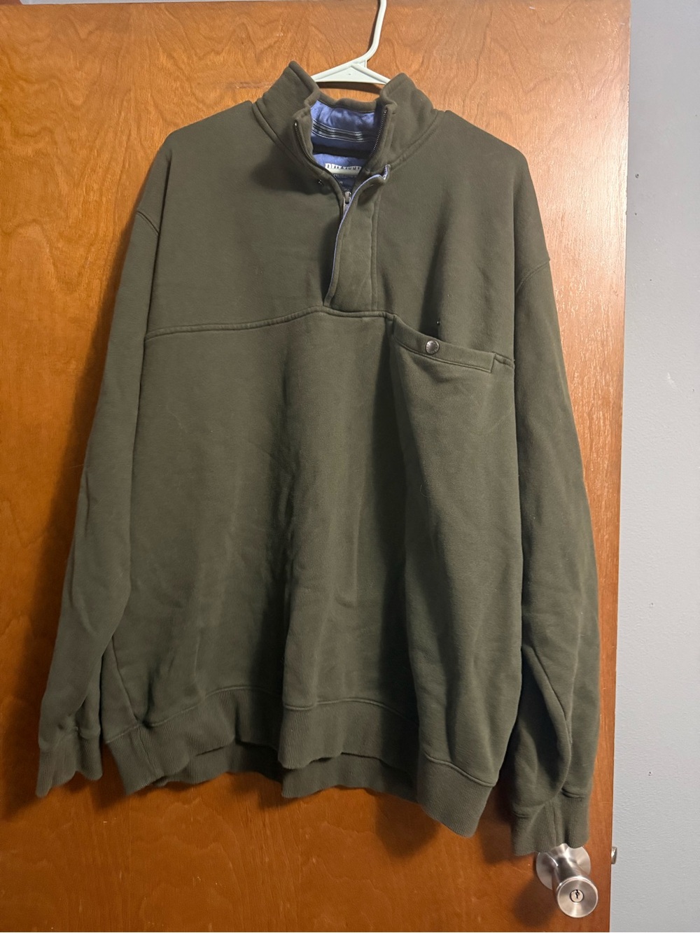 Men's Duluth Trading Co Green Quarter-Zip Pullover Sweater